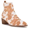 Nine West Applez Cow Print Ponyhair Ankle Boots