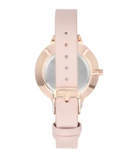 Nine West Faux Leather Strap Watch -Nine West NW 2044RGPK 1761141 3