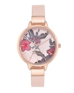 Nine West Faux Leather Strap Watch -Nine West NW 2044RGPK 1761141 4 48c82820 7ce4 4406 9b6c a920cc354697